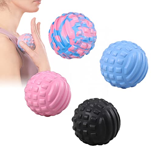 Faszienball 4er Set, Massage Ball Single Fascia Ball for Self-Massage Fitness Training for Neck Shoulder Back, Gegen Anspannung und für mehr Beweglichkeit und Konzentration, Ball Diameter 7cm Cover