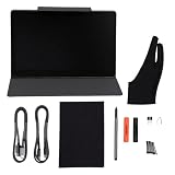 Sxhlseller P120T Grafik Zeichentablett, 11,6 Zoll Monitor mit Touch Steuerung, 16384 Druckstufen, Batterieloser Stift, 10 Stiftspitzen für die Gestaltung des Unterrichts