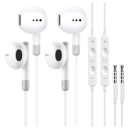 Wetsky 2 Pack Écouteurs Intra Auriculaires Filaire avec Jack 3,5 mm, Casque Antibruit avec Microphone, Compatible avec iPhone, iPad, MP3, Samsung, Écouteurs avec Contrôle du Volume et Jack 3,5 mm