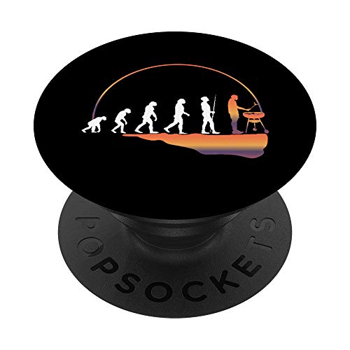 BBQ Grillmeister Auftragsgriller Grillen Grillparty PopSockets PopGrip: Ausziehbarer Sockel und Griff für Handys/Tablets mit Tauschbarem Top