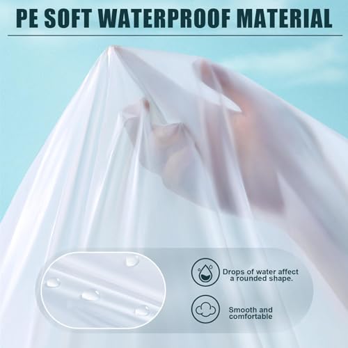 بونشو مطر للاستعمال مرة واحدة من بيجثري، عبوة من 7 قطع من معاطف المطر الطارئة المقاومة للماء، بونشو مقاوم للماء للبالغين من الرجال والنساء للحفلات الموسيقية الخارجية والتخييم والمتنزهات الترفيهية