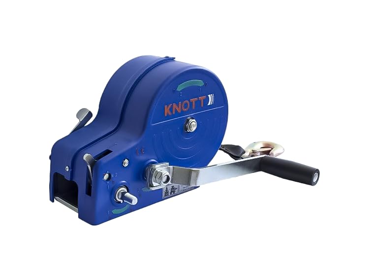 KNOTT Treuil remorque Bateau à Sangle 1150 kg boîtier Bleu