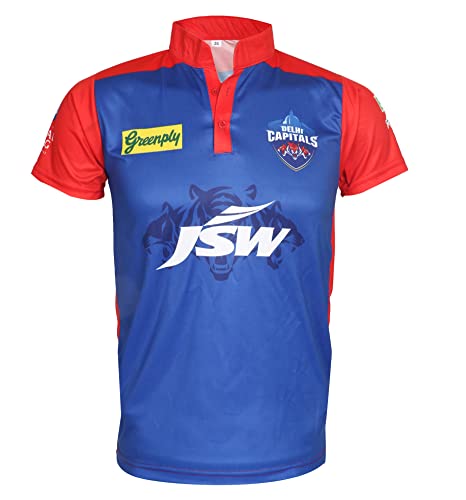 KD Cricket IPL Jersey Supporter Jersey T-Shirt 2023/24 MI, CSK, RCB,KKR,RR,KXIP,SRH,GT,LSG and DC - DC 42