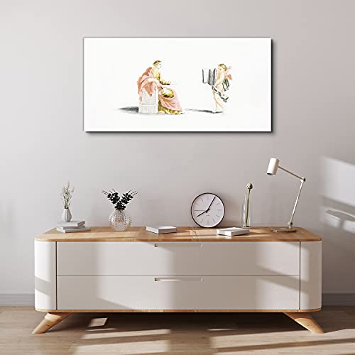 Tableau decoration murale anges vintage 100x50cm impression