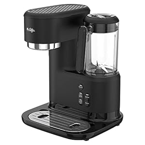 Mr Coffee 3 in 1 Single Serve Iced and Hot CoffeeTea Maker with Blender with Reusable Filter Scoop Recipe Book 2 Tumblers Lids and Straws Black
