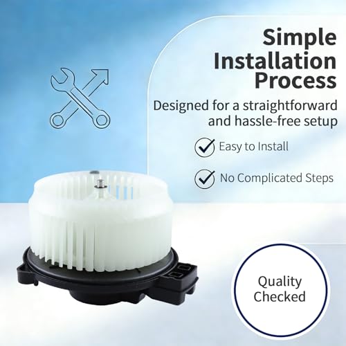 Image of HVAC Blower Motor with Fan - Compatible with Fit 2009-2014 - Front AC Heater Fan Assembly - Part Number 700247 79310TF0G01