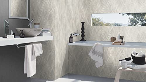 Papier peint non tissé géométrique gris Rasch 844115