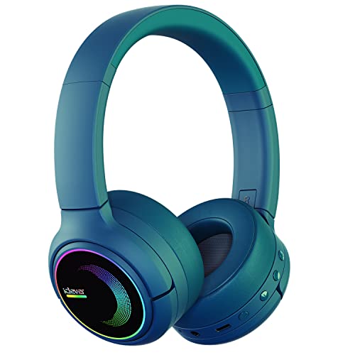 iClever Bluetooth Wireless Over Ear Headphones with Mic, Foldable Wireless Headset, HiFi Sound,Deep Bass 45 Hours Playtime, Fast Charge Bluetooth 5.2 Headset for PC/iPad, Green