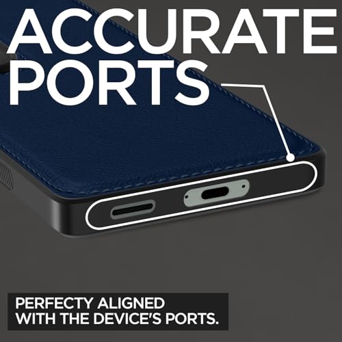 Image of Pikkme Back Cover| Flexible Pu Leather | Full Camera Protection | Raised Edges | Super Soft-Touch | Bumper Case for Vivo V40e / iQOO Z9s 5G (Blue)