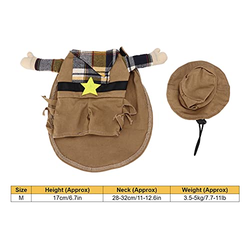 Fantasia de Halloween para cachorro, Fantasia de cachorro cowboy Fantasia de Halloween para gato Fan