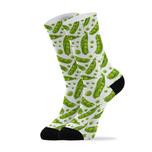 Green Pea Pods Socks Women Men Short Stockings Unisex Sock for Running Athletic Hiking Cycling 1 Pair