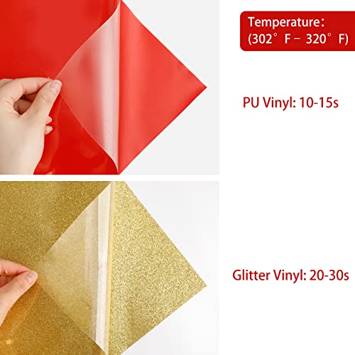 Sghuo SGHUO2019070614555 22 Pack Htv Heat Transfer Vinyl 12 Inchx10 Inch -16 Pack Assorted Colors Cricut Iron On Vinyl Sheets And 6 Pack Glitter Htv Vinyl Bundles For T-Shirts thumb #4