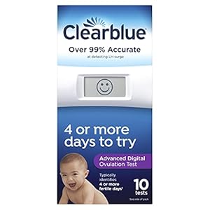 Clearblue Advanced Digital Ovulation Test, Predictor Kit, featuring Advanced Ovulation Tests with digital results, 10…