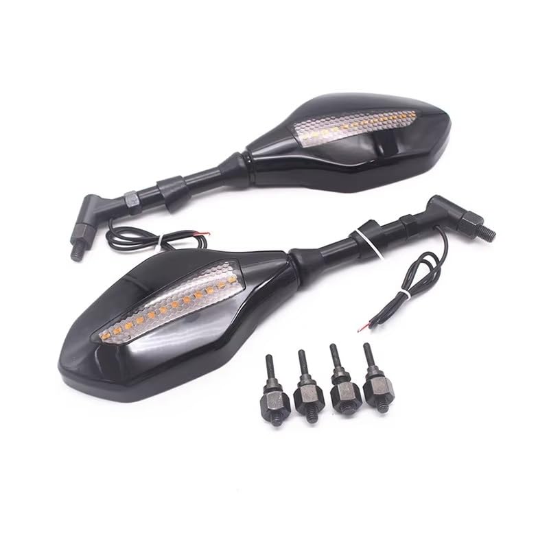 Espejo retrovisor universal con luz LED intermitente de alta potencia 7