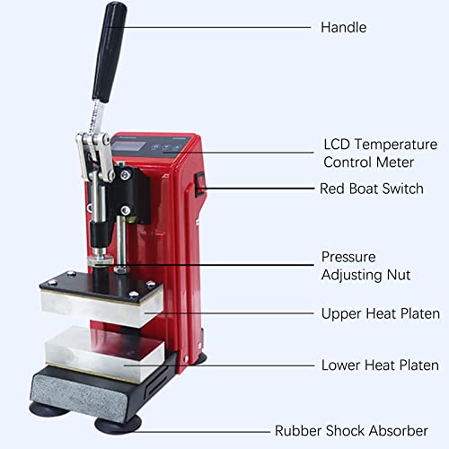 Donsu CH2034 Manual Heat Press Machine, Mini Manual Heat Presser Portable Double Heat Press Machine 2.36X4.72''Heated Plates 400W Lcd Controller Transfer Sublimation Print thumb #2