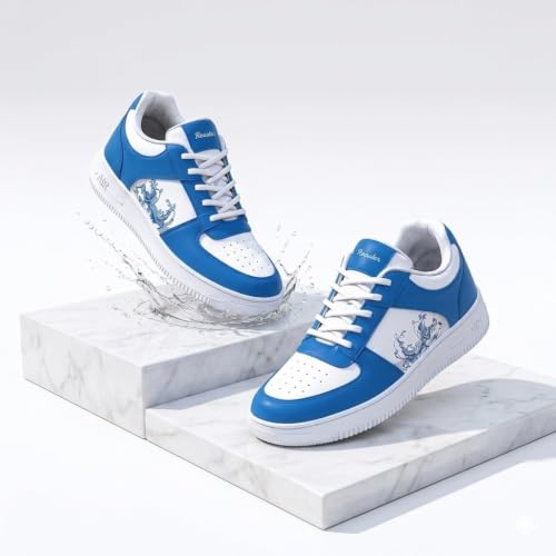 Image of Men's White-Red Casual Airmix Shoes | Premium Soft Cushion Sole | Lightweight Breathable Sneakers for Walking Office Travel College & Outdoor
