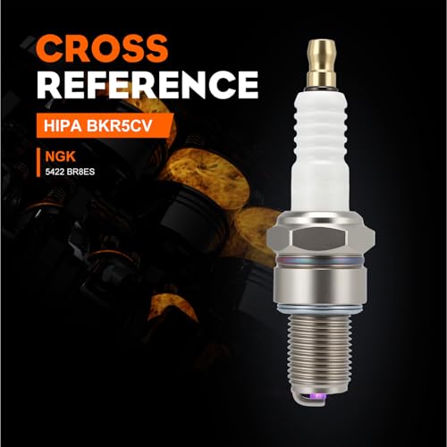 Image of Hipa (Pack of 2) BR8ES Spark Plugs Compatible with NGK 5422 Kawasaki Seadoo Ya-ma-ha Polaris 2-Stroke 2-Cycle Dirt Bike PWC ATV UTV Snowmobiles WaveRunner JetSki - Copper Core, Nickel Electrode