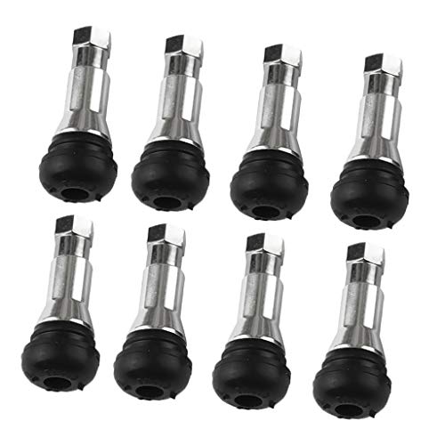 Homyl Kits de haste de válvula de pneu sem câmara de ar de metal reto de 46 mm de 46 mm