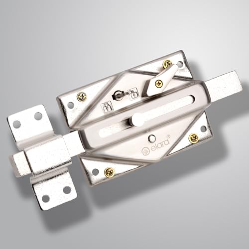 Image of Elara Interlock Deadbolts with 10-Year Warranty | 6 Turn Lock for Main Door | 4 Brass Ultra Key, Single & Double Door Lock | Office | Room | Shutter Lock (EDL-26 SS)