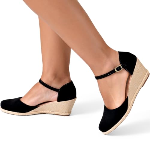 Sandalia Lumiss Anabela M3 (37, Preto)