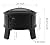 Kingson 26" Outdoor Fire Pit with Grill & Mesh Cover, Wood Burning Steel Firepit with Poker & Star Spark Screen, Heavy Duty Patio Fire Bowl for Backyard, Camping & Garden