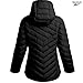 Reebok Womens Jacket - Lightweight Softshell Quilted Jackets for Women Zip Up Hooded Winter Coat Outerwear with Pockets, Size X-Large, Jet Black
