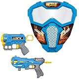 TACHAN- Set de Lanzadores Street Duel - Pack de Duelo con 2 Blásters, 12 Dardos, Máscara y Blancos - Diseño Urbano para Competencias Seguras y Juego Activo (CPA Toy Group 703T01032)