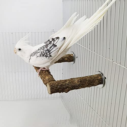 Yu’s north Natural Wood Bird Perches for Parrot - Wooden Bird Parrot Stand Branches Parakeet Cage Perch Accessories for Small Birds Budgies Cockatiels Conure Lovebirds (BP2)