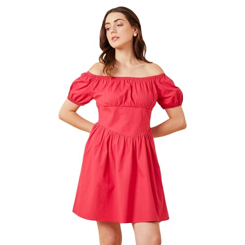 Image of Rare Women's Cotton Fit and Flare Above The Knee Dress