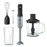Chefman 4-in-1 Food Prep Kit - Batidora de Inmersión de Velocidad Variable, Procesador de Alimentos de 900 ml, Batidor de...