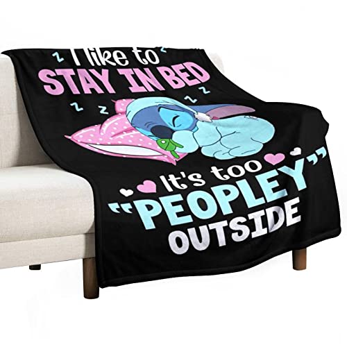 sujie Anime Blanket Ultra-Soft Comfortable Blankets Flannel Fits Couch Sofa Office Suitable for All Season 50"X40" A