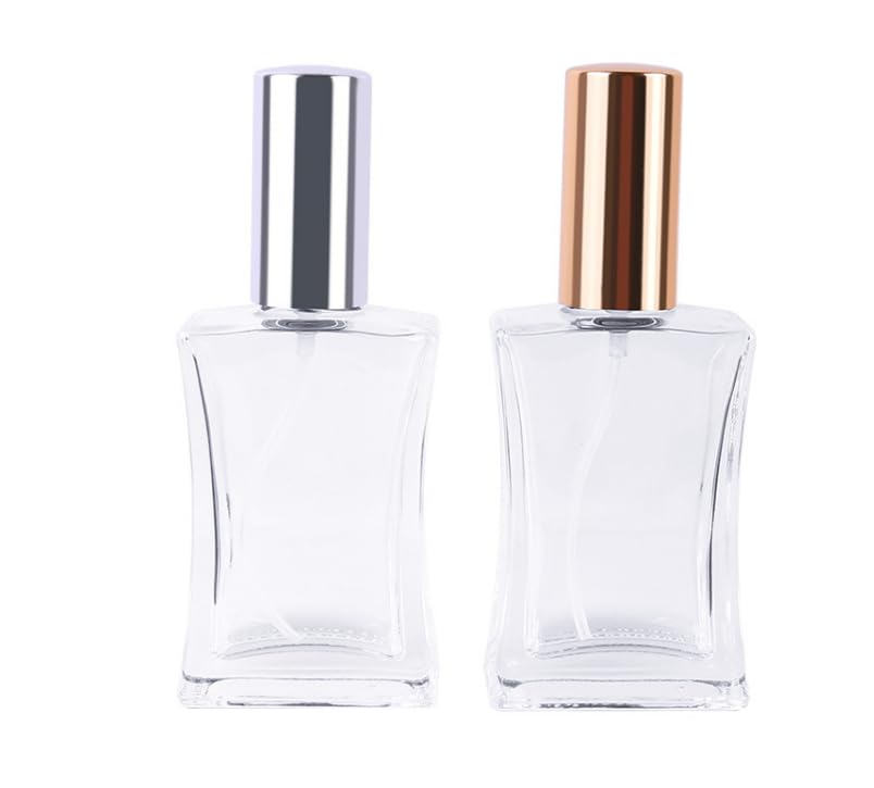Lot De 2 Flacons Vides En Verre Avec Vaporisateur 30ml - Pour Parfum De Voyage - Neuf