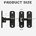 Barn Door Lock, 90/180 Degree Gate Latches, Zinc Alloy Right Angle Door Lock Latch, Barn Door Hasp Latch for Push/Sliding/Barn Door (1 Black)