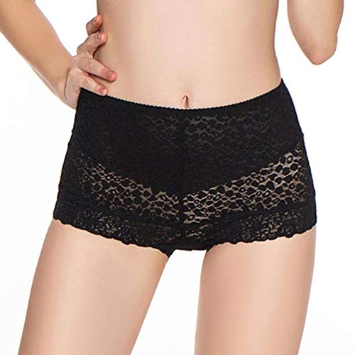 Eve's temptation Lily Women's High Waist Lace Panties Underwear Seamless Slimming Full Coverage Brief -Black XXX-Large Eve's temptation Lily Women's High Waist Lace Panties Underwear Seamless Slimming Full Coverage Brief -Black XXX-Large