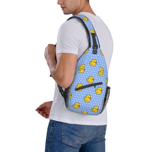 Cute Duck Print Sling Bag For Women and Men Cute Duck Casual Crossbody Sling Backpack Bags3