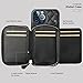 Bocasal Crossbody Wallet Case for iPhone 13 Pro Max, RFID Blocking PU Leather Zipper Handbag Purse Flip Cover, Kickstand Folio Case with Card Slots Holder Wrist Strap Lanyard 5G 6.7 Inch (Black)