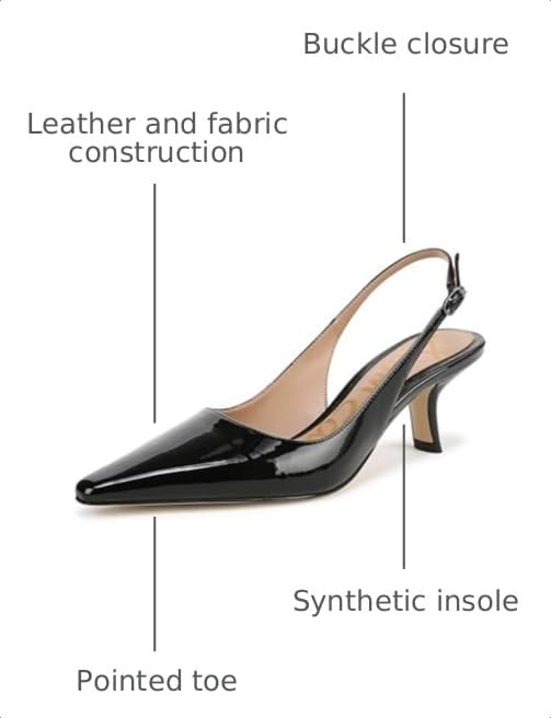 Image of Sam Edelman Women's Bianka Sling Pump Black Patent 6 M