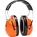 Ear Muffs Over-The-Head, Hi-Viz Defender Visor, Orange, H3A, (1-Pair)