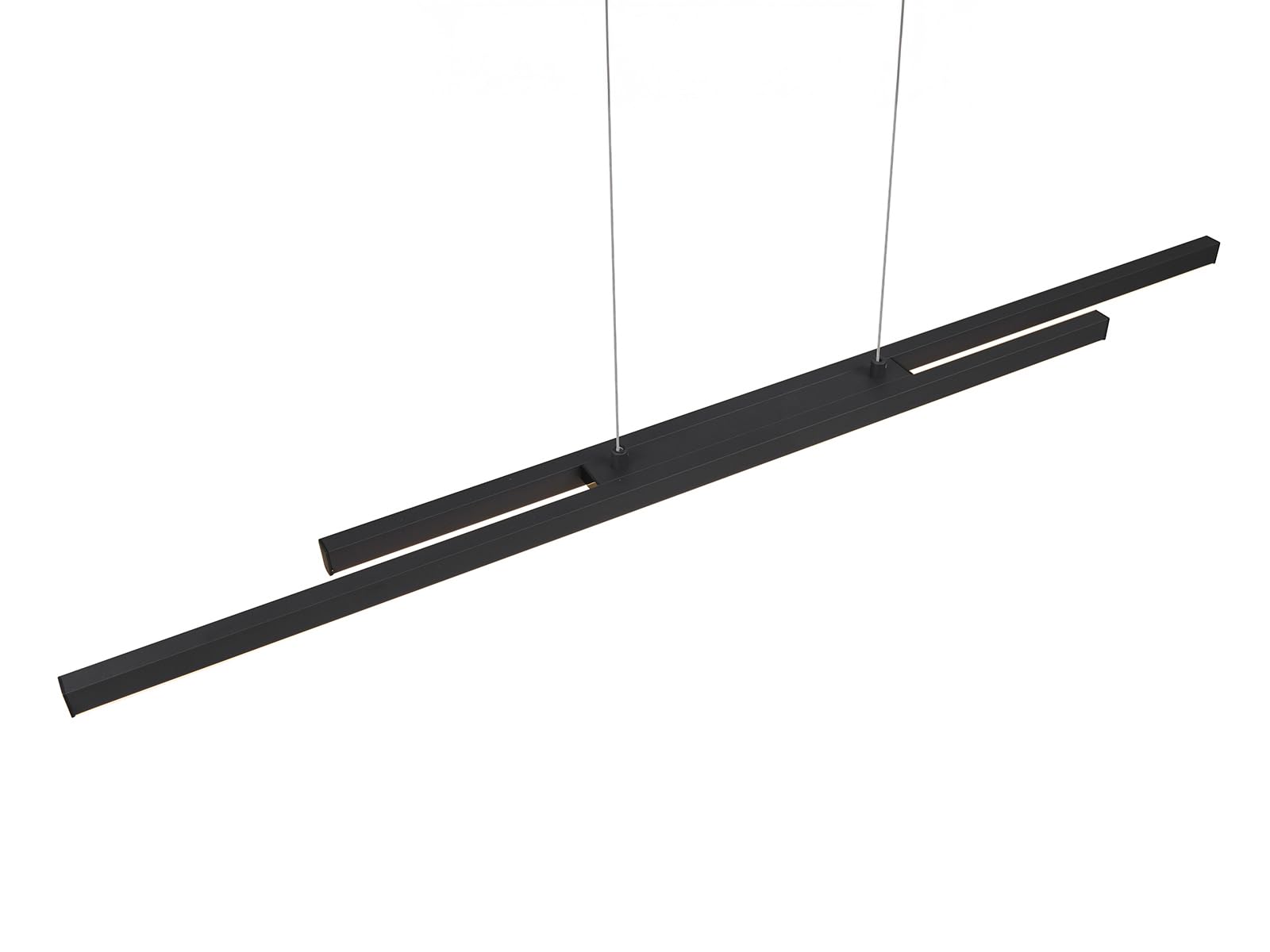 RL LIVE YOUR LIGHT Lampa wisząca LED – 110 x 150 cm – 2-punktowa – czarna – metal – regulacja wysokości