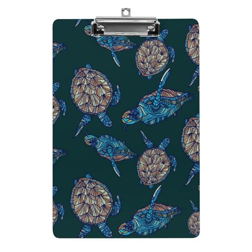 Clipboard A4 tortue bleue idéal pour prendre des notes en réunion ou en déplacement