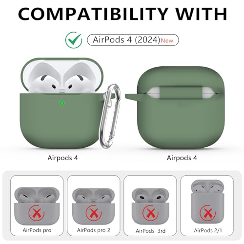 Image of Ljusmicker for AirPods 4 Case 2024 with Cleaner Kit,Sprout Green