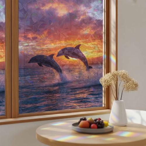 Vinilo decorativo para ventana efecto vitral 35.4 x 78.7 pulg miniatura 4