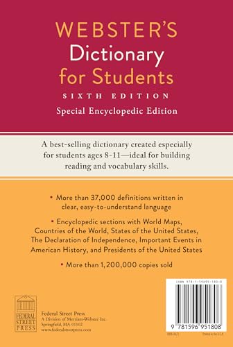 Webster's Dictionary for Students, Special Encyclopedic, Sixth Edition, Newest Edition - Image 2