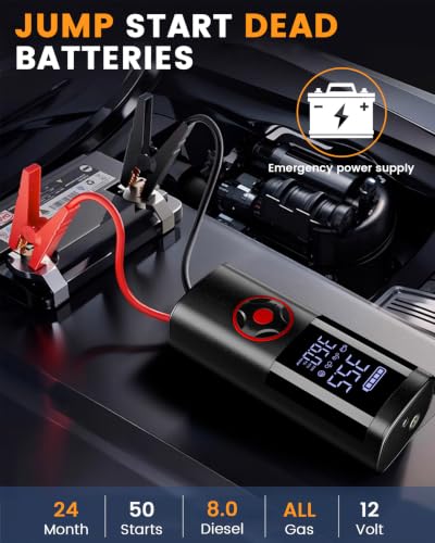 Image of TEMOLA Jump Starter with 150PSI Air Compressor, Car Battery Jump Starter