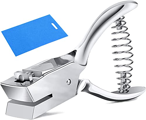 MROCO Hole Punch Slot Punch Badge Hole Punch for ID Cards,Hand Held,No Burrs Holes,One Slot Hole Puncher for ID Badges Hole Punch for Badge,Metal Hole Punch for ID Cards,Badge Holes,15mm x 3mm Hole