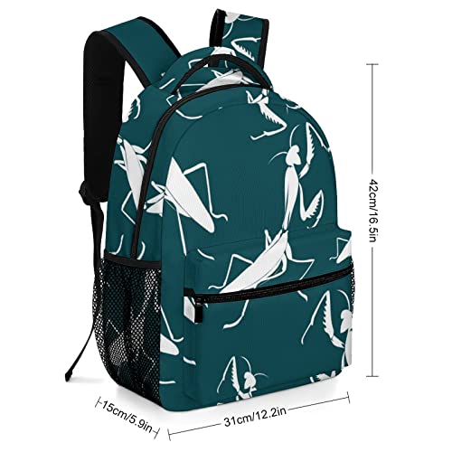 Insect Mantis Travel Backpack Lightweight Shoulder Bag Daypack for Work Office2