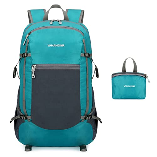XAGMODSHN Mochila de senderismo ultraligera y plegable, resistente al agua, para viajes al aire libre, camping, escalada, verde, Talla única