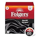 Folgers Black Silk Dark Roast Coffee Pods, Single Serve One Cup Pods made with Arabica Beans for Hot or Iced Drinks, 30 Count (Pack of 1)