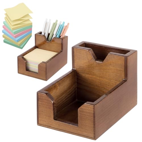 Wood Sticky Note Holder with 200 Sheets