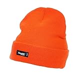 (ヨーコ) Yoko 高視認 蛍光/夜光/安全 3Mシンサレート ハイビズニット帽 ニットキャップ ビーニーハット スキーハット 帽子 冬 (ワンサイズ) (蛍光オレンジ)